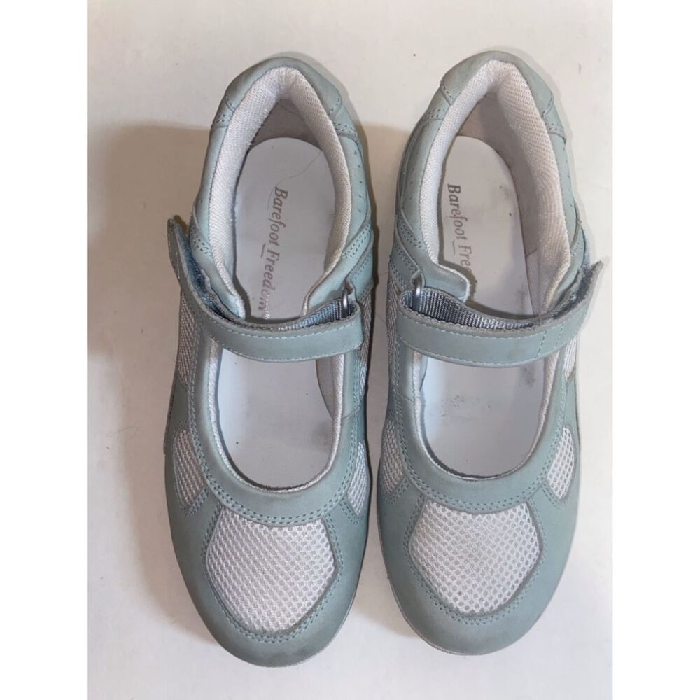 Barefoot Freedom Mary Jane Sneakers in Light Blue with Hook-and-Loop Strap  9WW - Picture 2 of 9